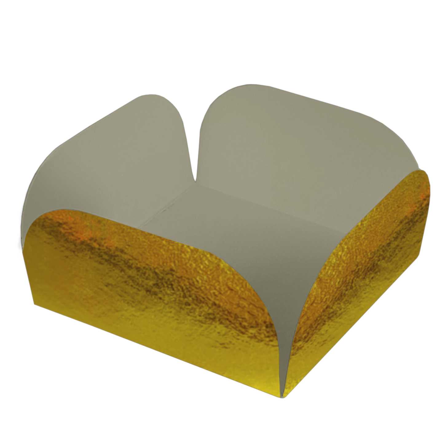 Forminha para Brownie/Palha Italiana 7 x 7 x 2,5 cm - 25 un. - Metalizada