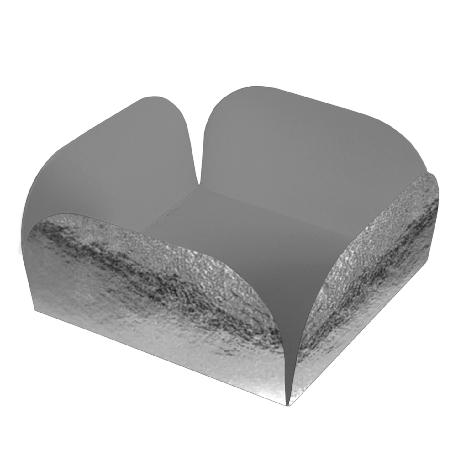 Forminha para Brownie/Palha Italiana 7 x 7 x 2,5 cm - 25 un. - Metalizada