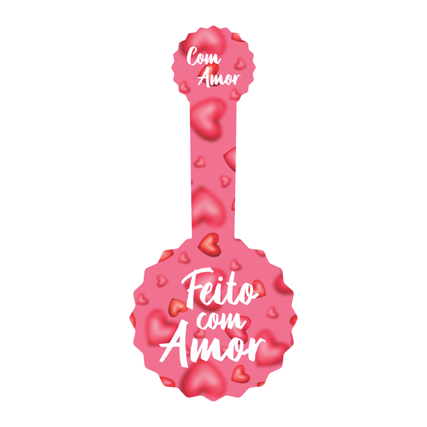 Adesivo Feito com Amor Corações
