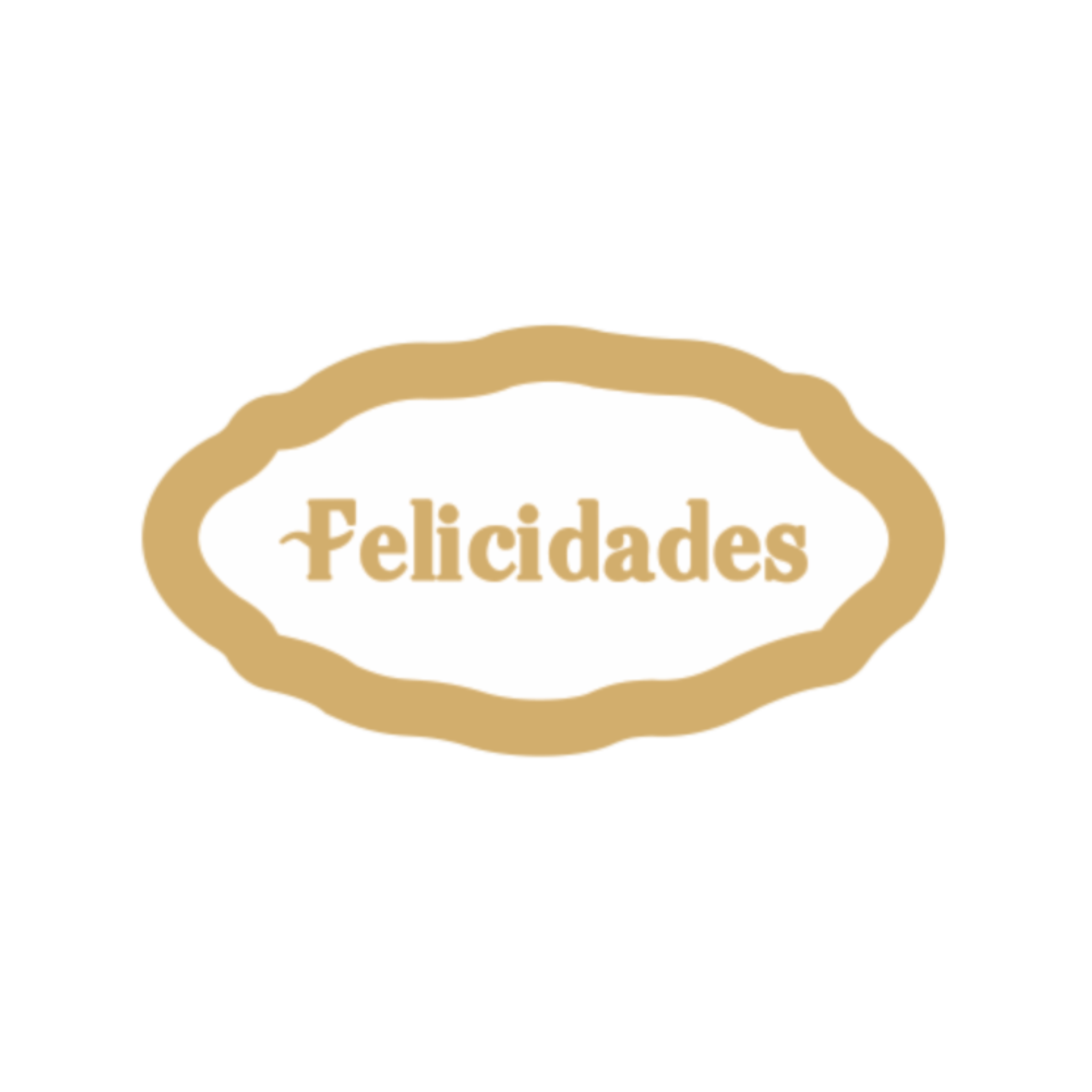 Comemoratio Etiqueta Felicidades Dourada