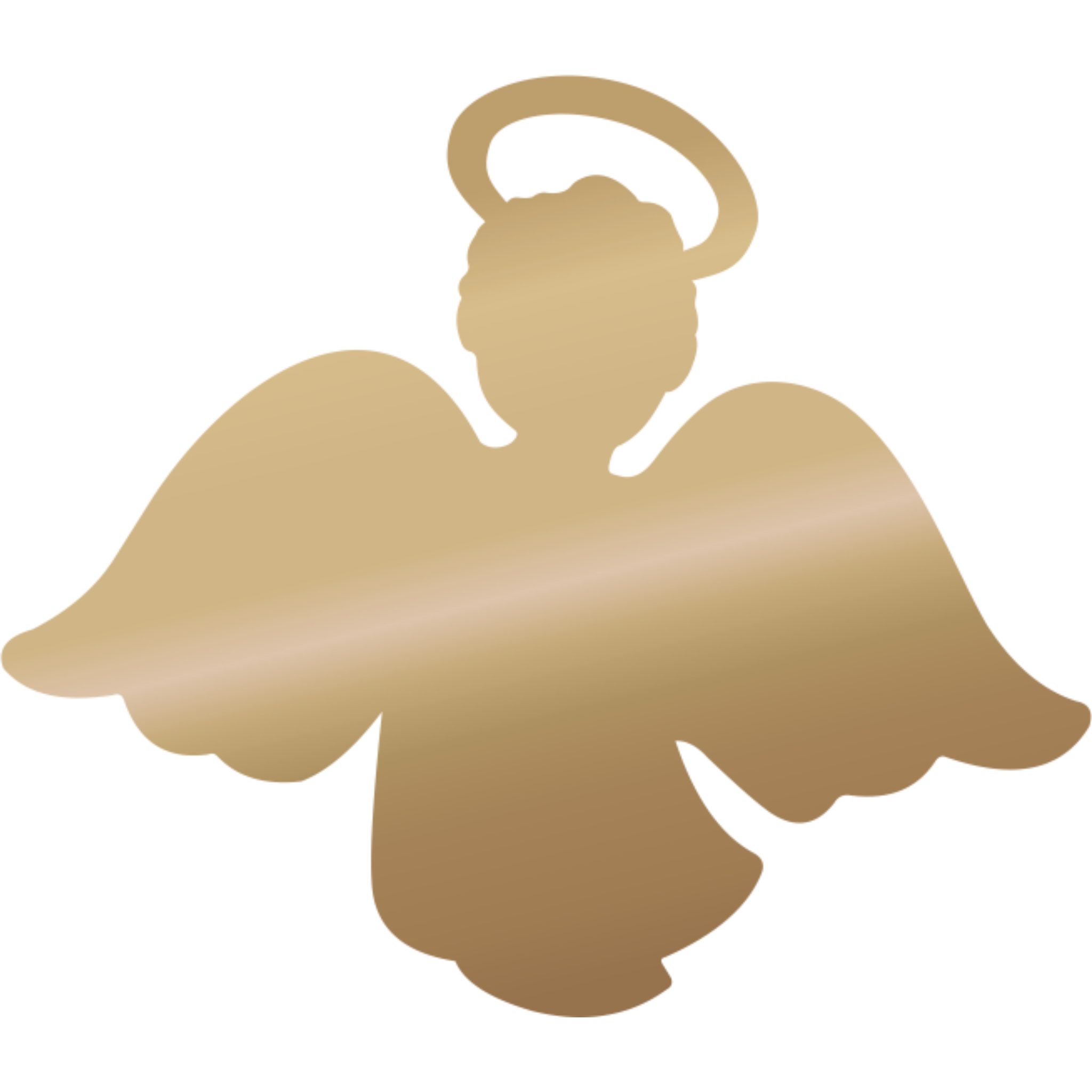 Decoração de Parede Batizado Anjo Voando Ouro