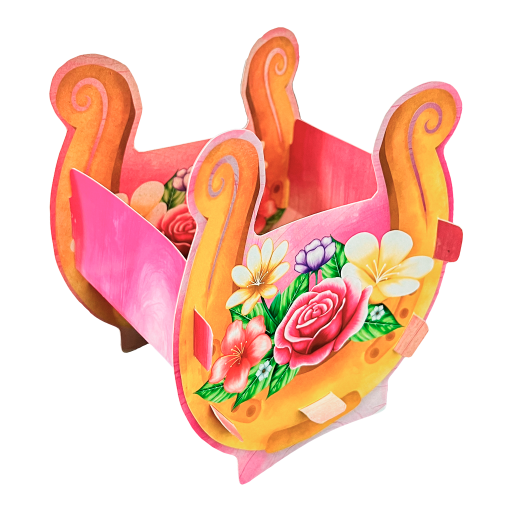 Cachepô Especial Sertanejo - Ferradura Dourada e Rosa - 1 un.