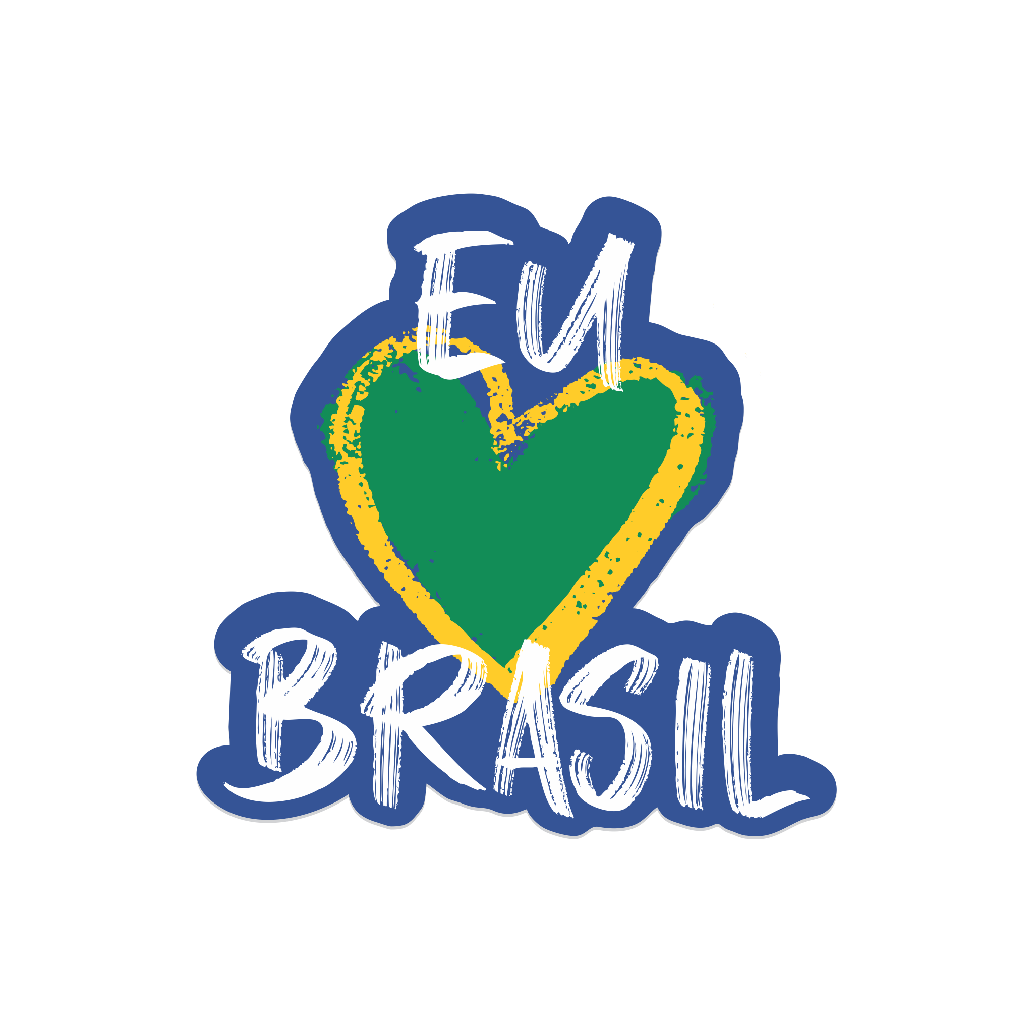 Adesivo Eu Amo Brasil