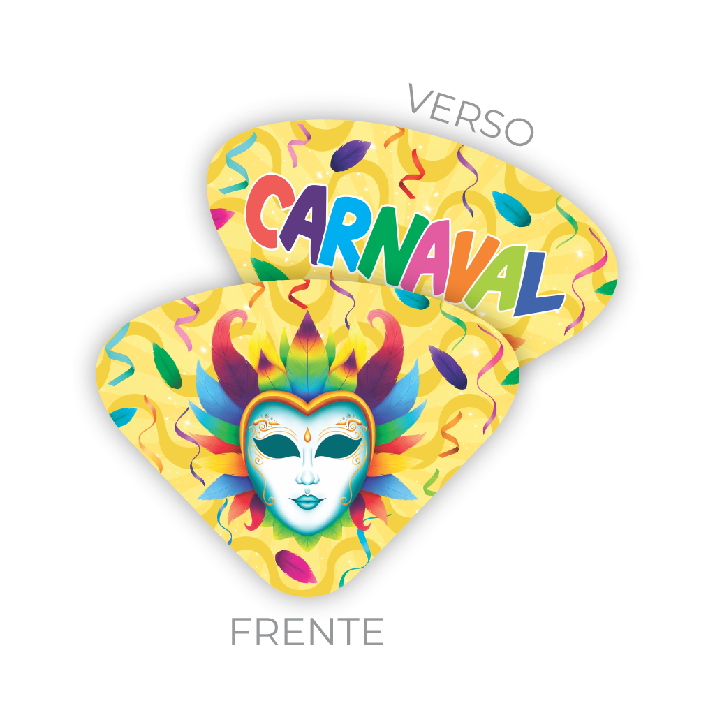 Leque de Carnaval Máscara - 2 un.