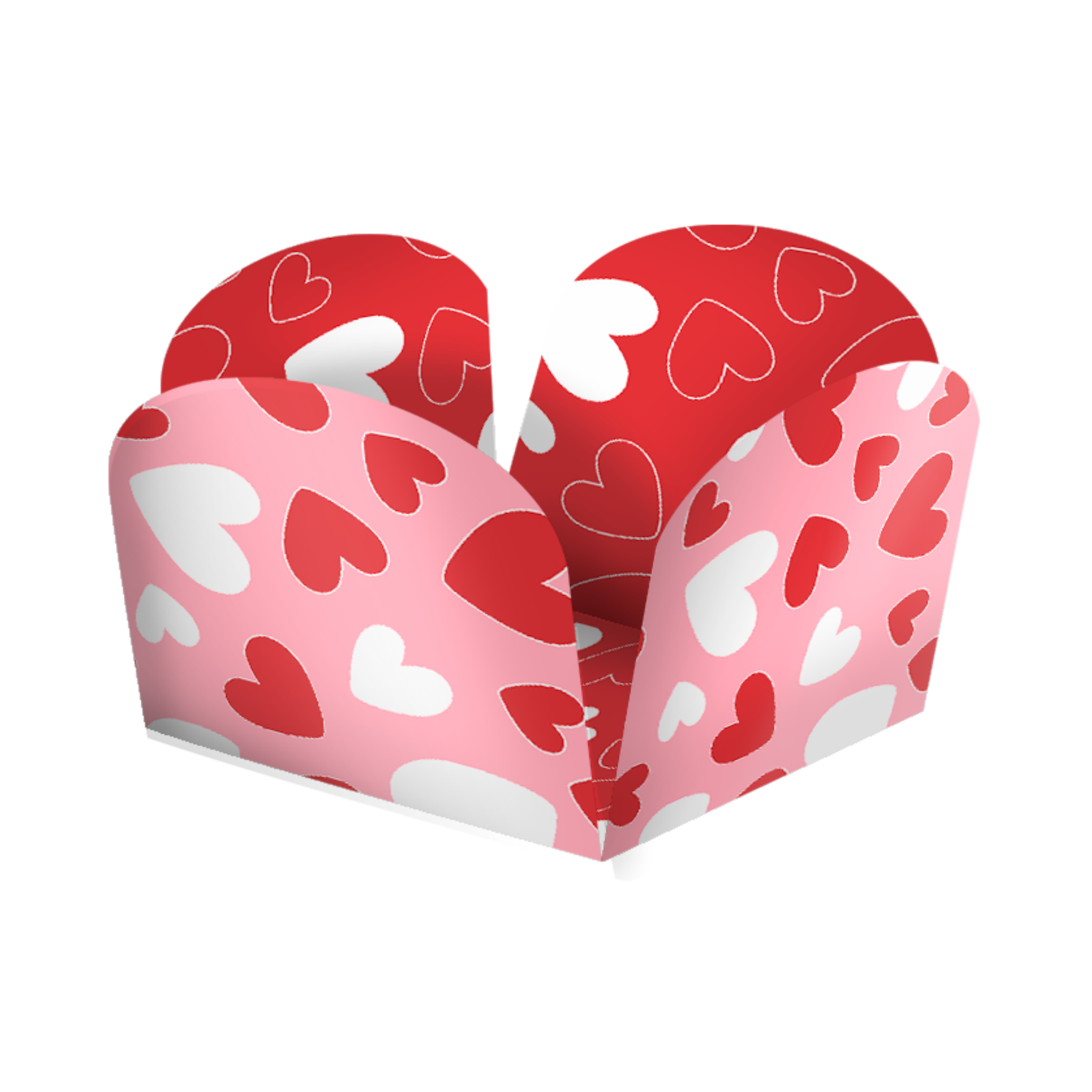Forminha 4 Pétalas Amor Corações