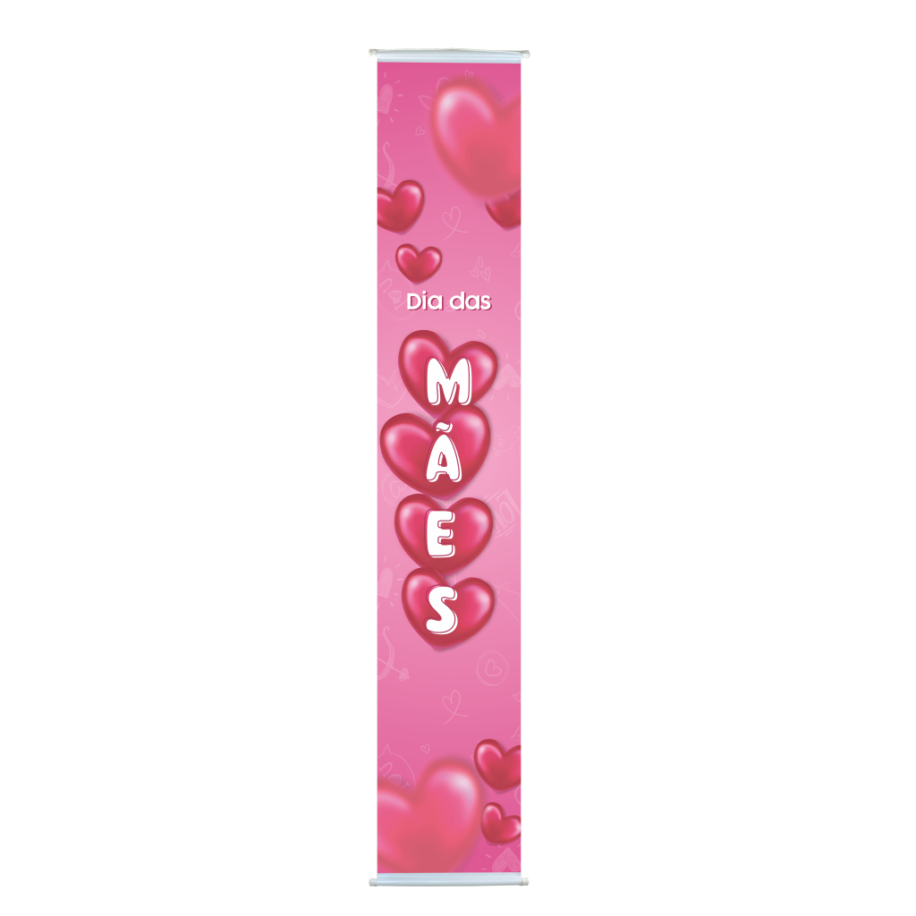 Banner de Dia das Mães G - 2 m x 35cm - 1 un.