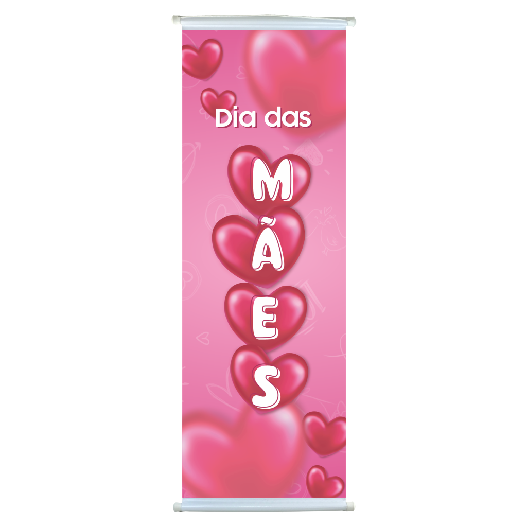 Banner de Dia das Mães P - 1 m x 35cm - 1 un.