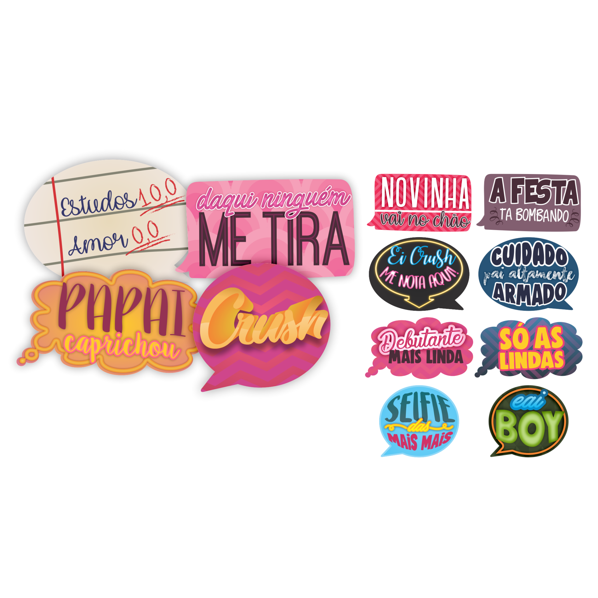 Placas Divertidas C/12 15 Anos 1