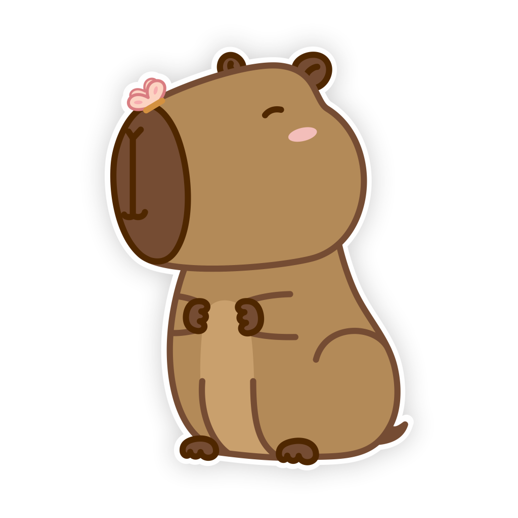 Decoração de Parede - Capivara Borboleta - 1 un.