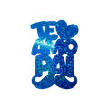 Decoração de Parede Metalizada Glitter Azul - Te Amo Pai - 1 un.