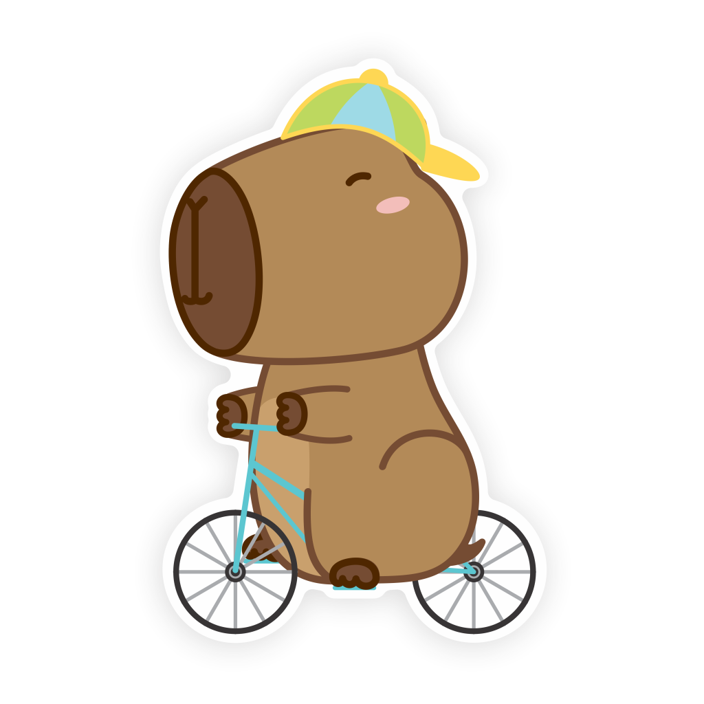 Decoração de Parede - Capivara Bicicleta - 1 un.