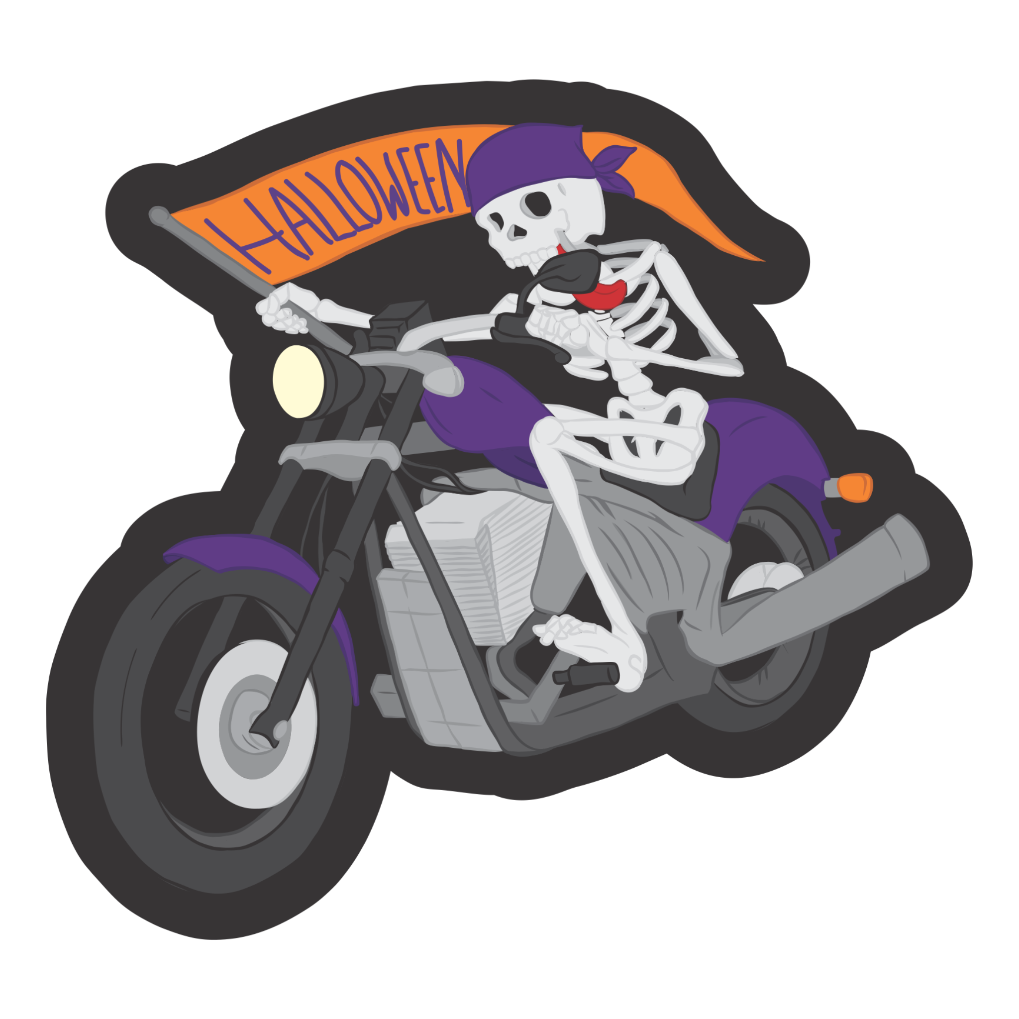 Decoração de Parede Halloween Motoqueiro