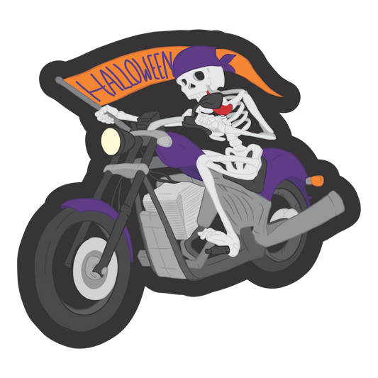 Decoração de Parede Halloween Motoqueiro