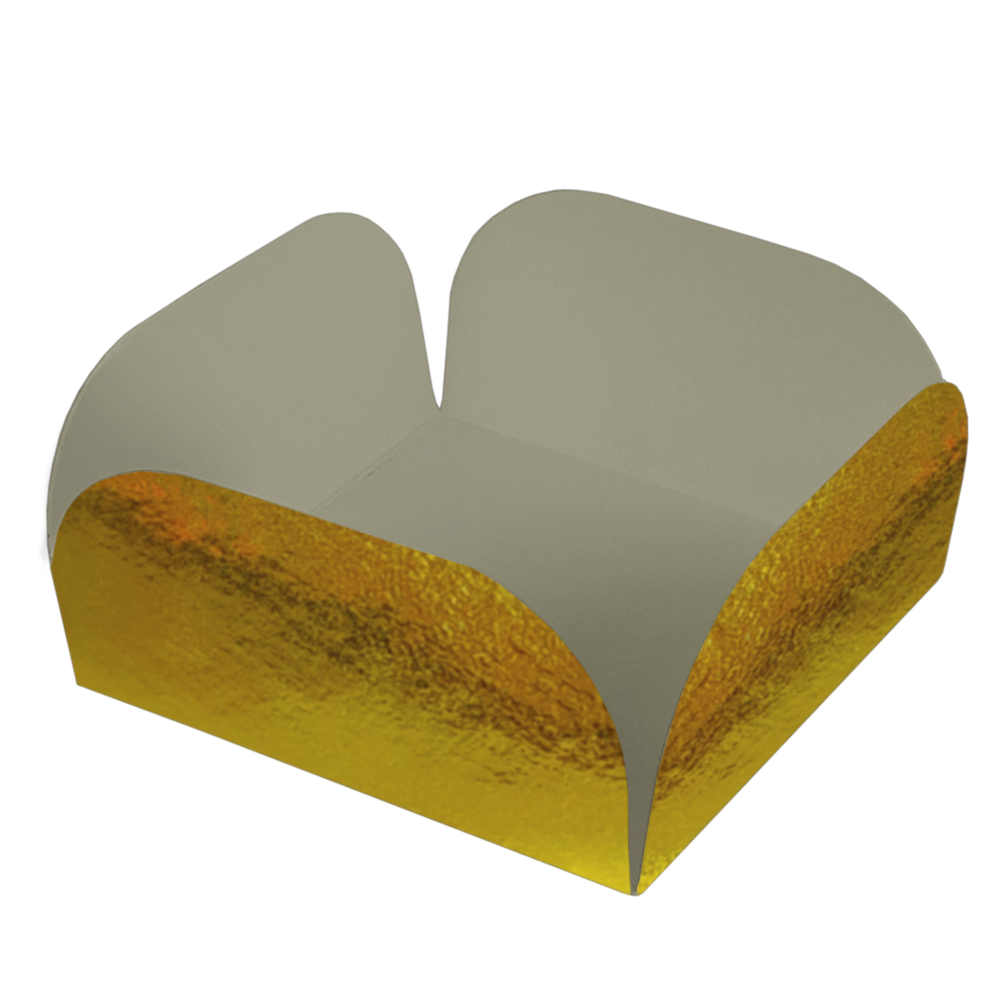 Forminha para Brownie/Palha Italiana 7 x 7 x 2,5 cm - 25 un. - Metalizada