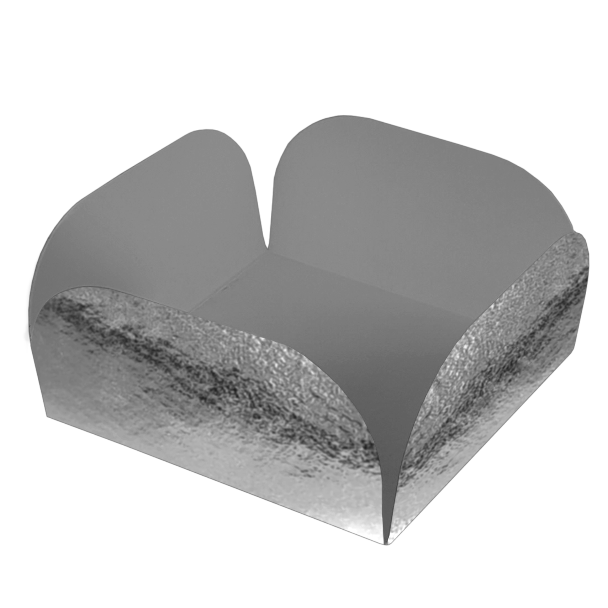 Forminha para Brownie/Palha Italiana 7 x 7 x 2,5 cm - 25 un. - Metalizada