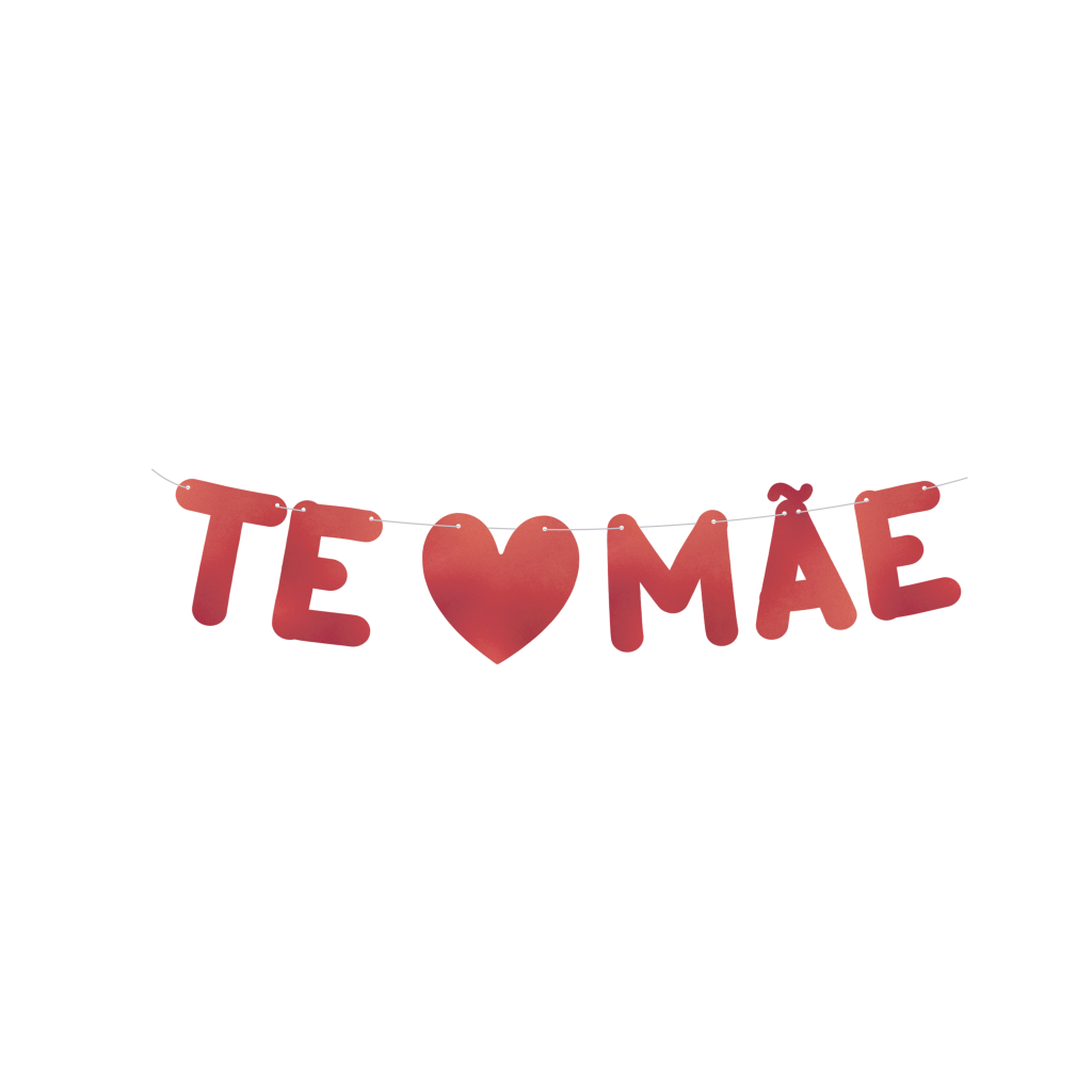 Varalzinho Metalizado Vermelho Fosco - Te Amo Mãe - 1 un.