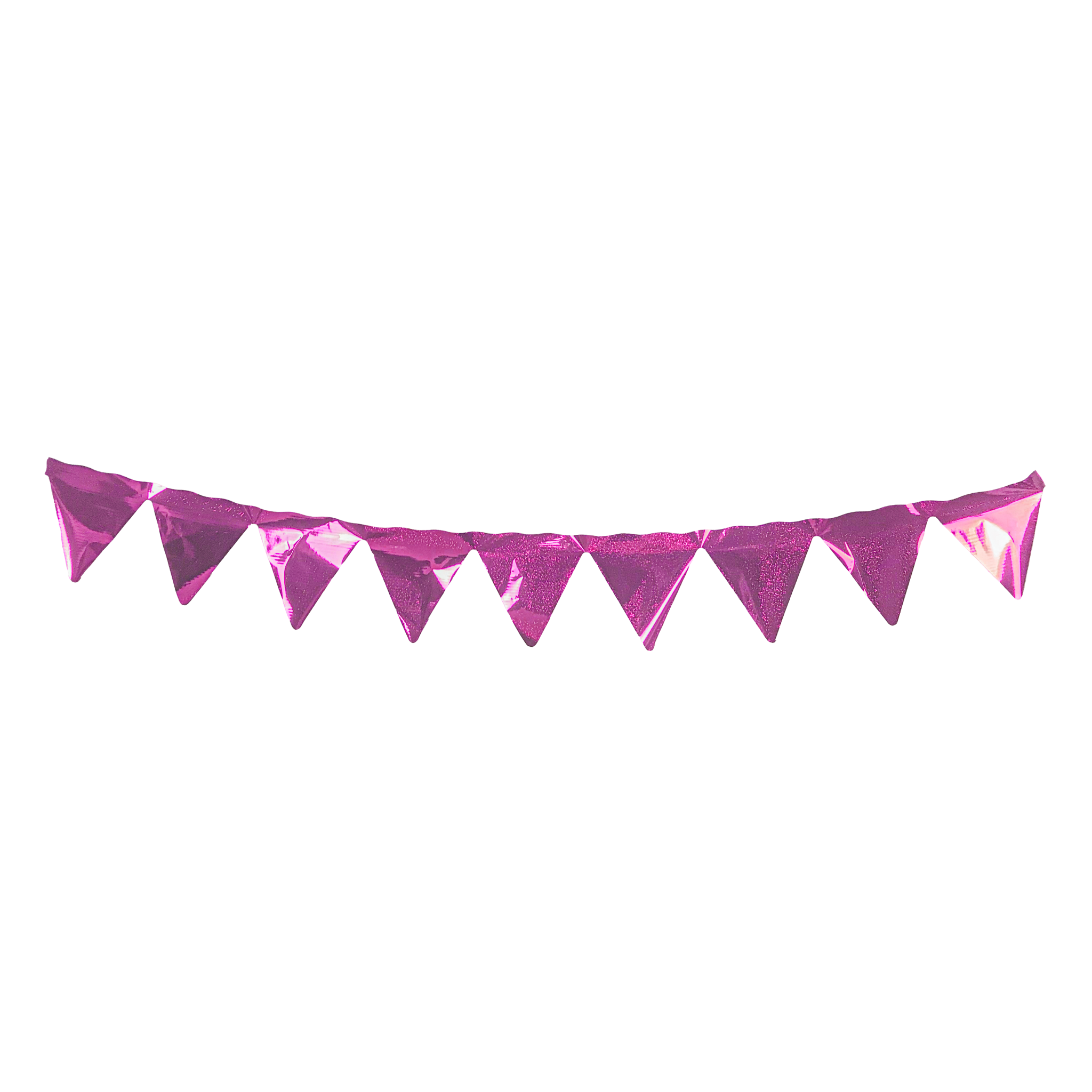 Bandeira de Plástico Metalizada 4 m Triangular Pink Glitter