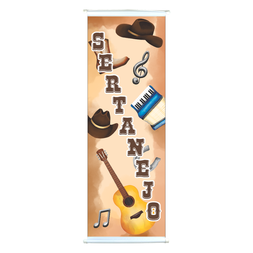 Banner Pequeno Sertanejo - 1 m x 35 cm - 1 un.