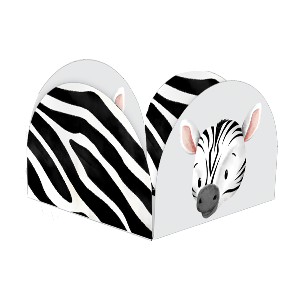 Forminha 4 Pétalas Premium Safari - Zebra - 50un.