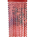 Cortina de Franja Metalizada Corações Vermelhos 100x200 cm - 1 un.