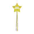 Decoração de Pendurar Metalizada Estrela - Boas Festas - Glitter Amarelo