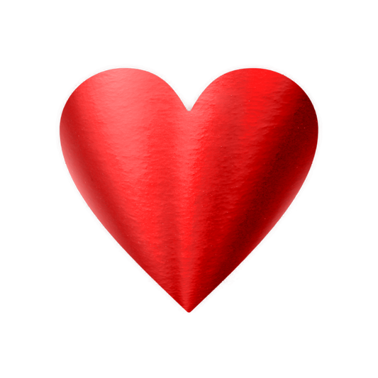Decoração de Parede Metalizada Coração Fosco Vermelho
