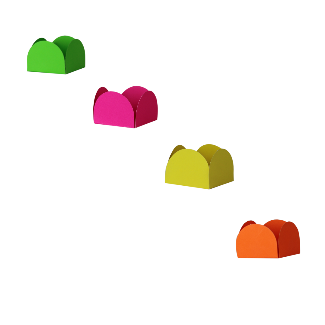 Forminha 4 Pétalas Premium Neon - 50 un.