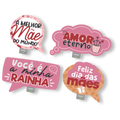 Placas Divertidas C/4 Dia Das Mães