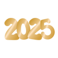 Kit Número 2025 46 cm Ouro