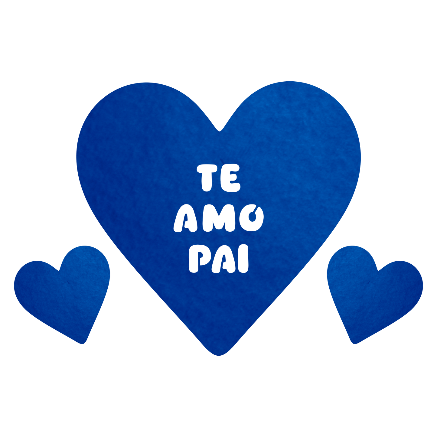 Decoração de Parede Metalizada Coração Azul Glitter Te Amo Pai - 1 un.