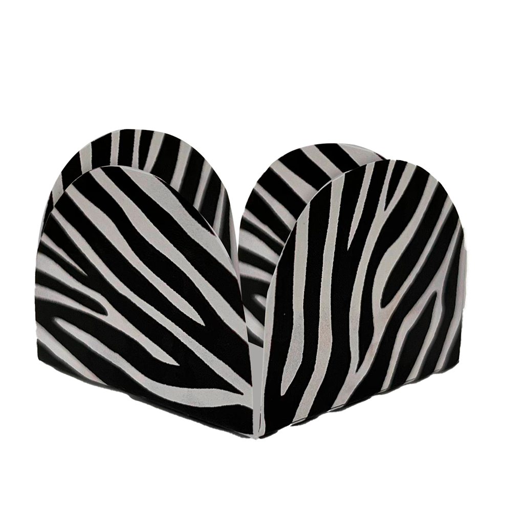 Forminha 4 Pétalas Premium Animal Print - Zebra - 50 un.