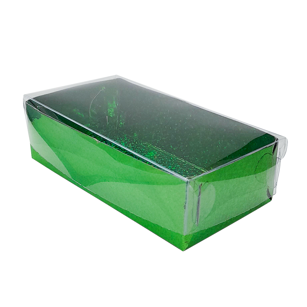 Caixa de Doces C/8 - Metalizado Verde Glitter - 10 un.