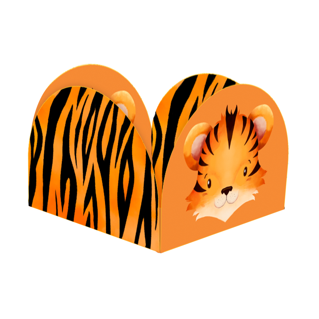 Forminha 4 Pétalas Premium Safari - Tigre - 50un.
