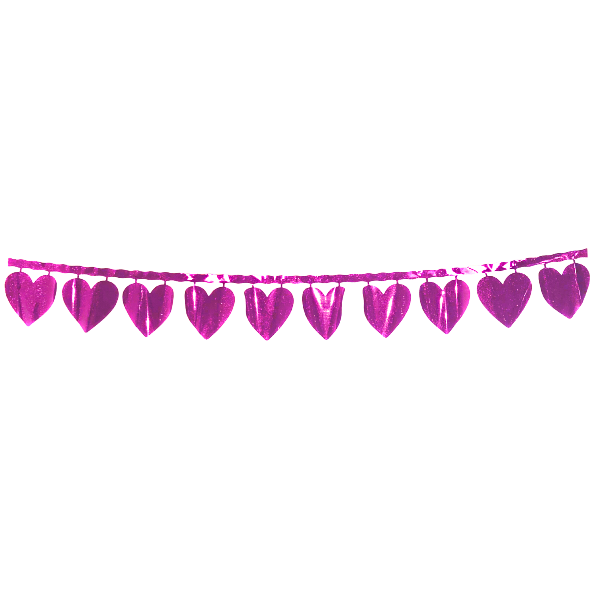 Varal de Plástico Metalizado 4 m Coração Pink