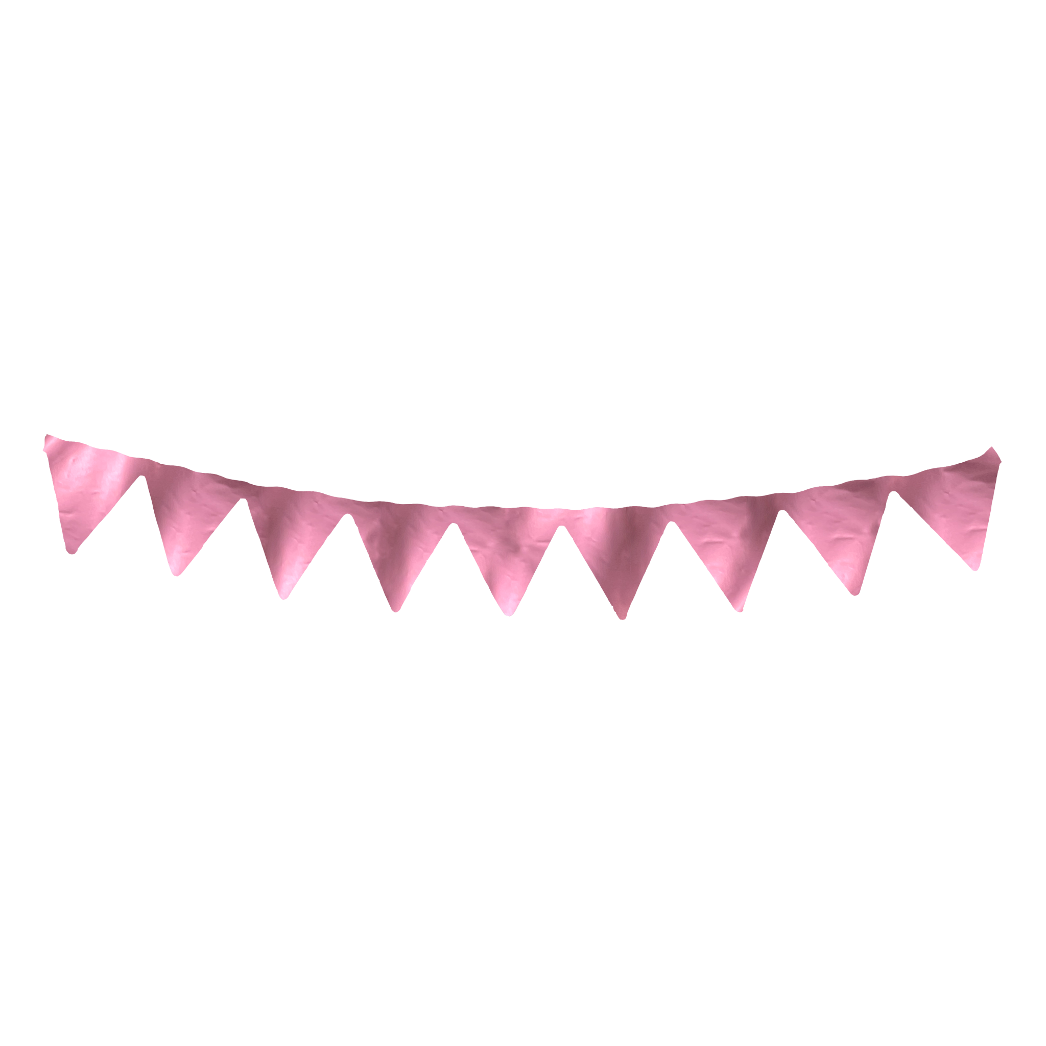 Bandeira de Plástico Metalizada 4 m Triangular Rose Gold