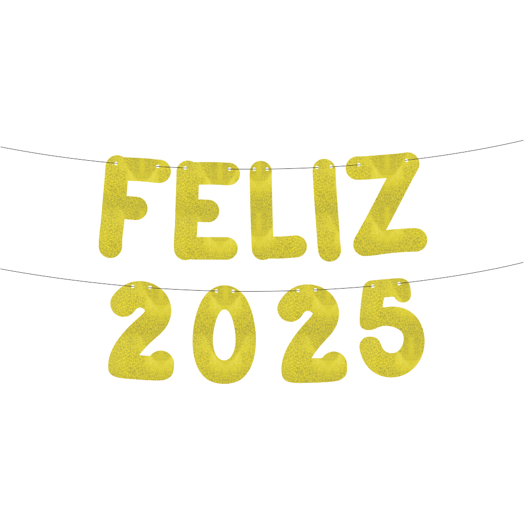 Varalzinho Metalizado FELIZ 2025