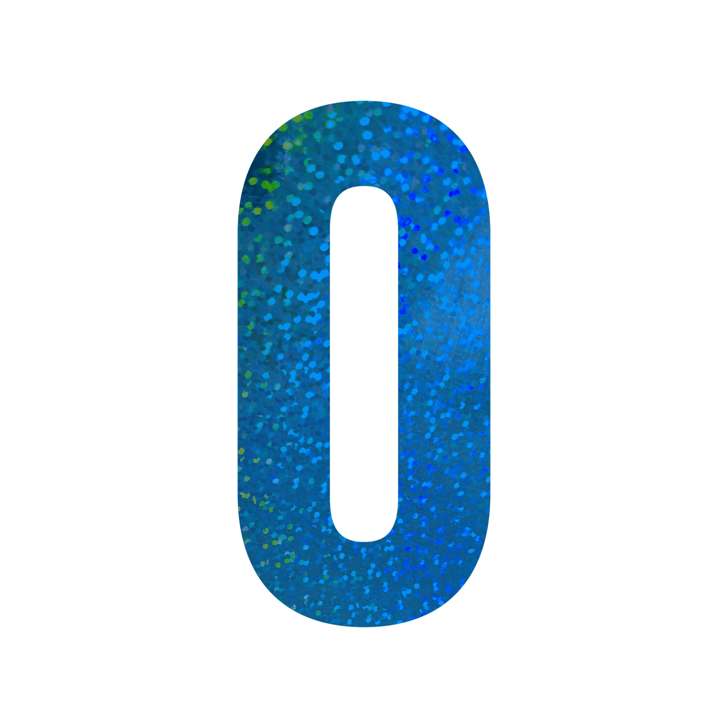 Comemoratio 0 Número de Papel Metalizado 15,3 cm Azul - 01 un.