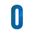 Comemoratio 0 Número de Papel Metalizado 15,3 cm Azul - 01 un.