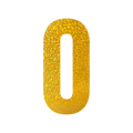 Comemoratio 0 Número de Papel Metalizado 15,3 cm Dourado - 01 un.