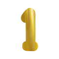 Comemoratio 1 Número de Papel Metalizado 15,3 cm Dourado - G2 - 01 un.