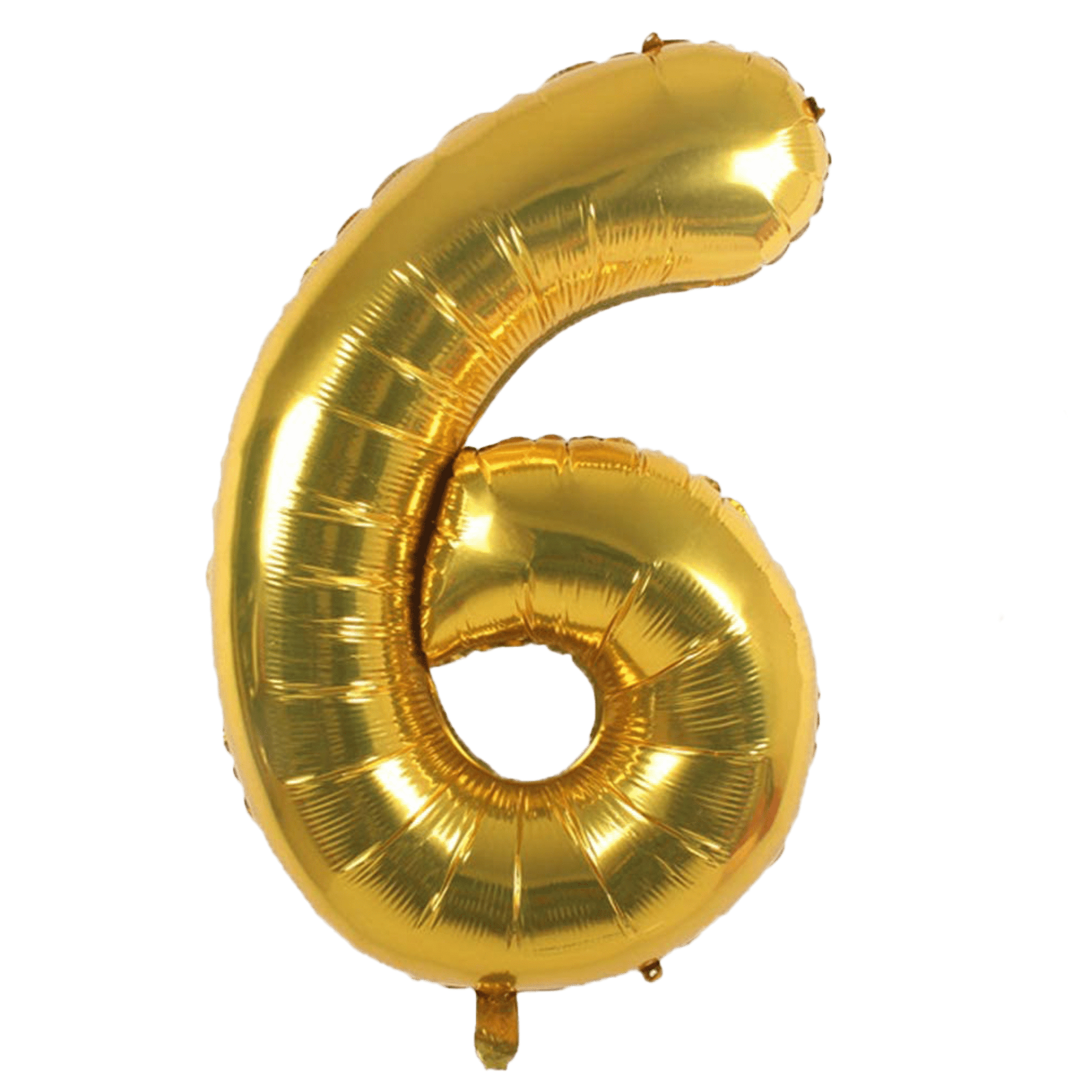 Comemoratio 6 Balão Metalizado Número Dourado 16" - 1 un.