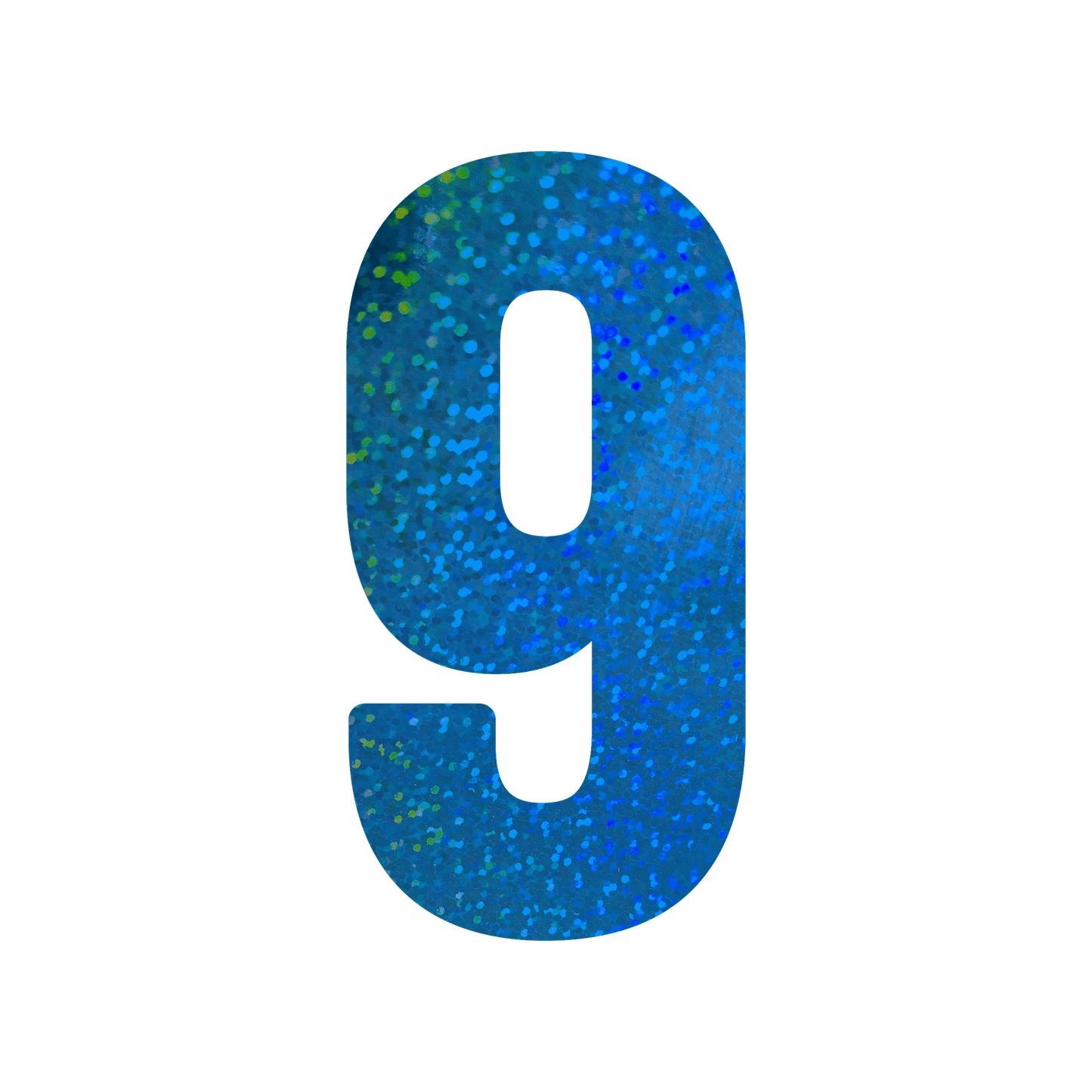 Comemoratio 9 Número de Papel Metalizado 15,3 cm Azul - 01 un.