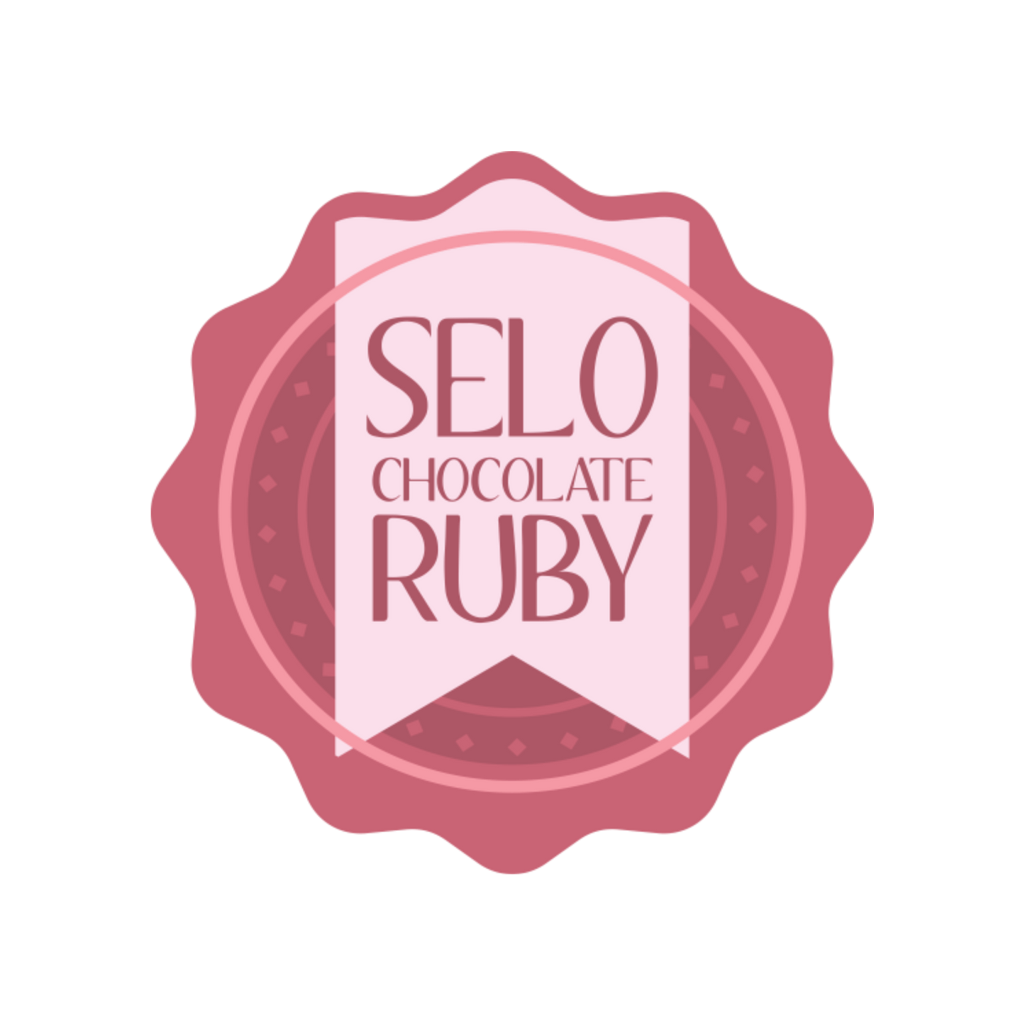 Comemoratio Adesivo 5 x 5 cm Chocolate Ruby