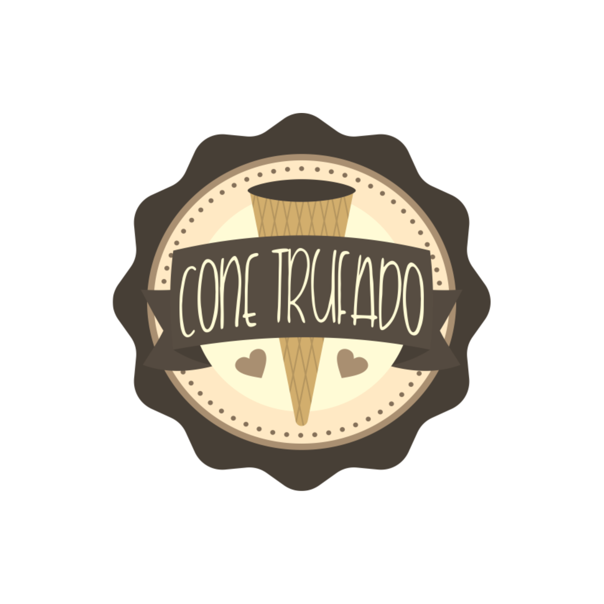 Comemoratio Adesivo 5 x 5 cm Cone Trufado