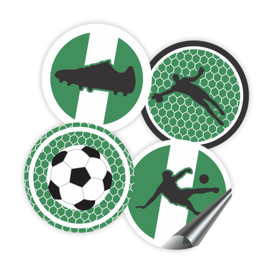 Comemoratio Adesivo 5 x 5 cm Futebol Verde - 20 un.