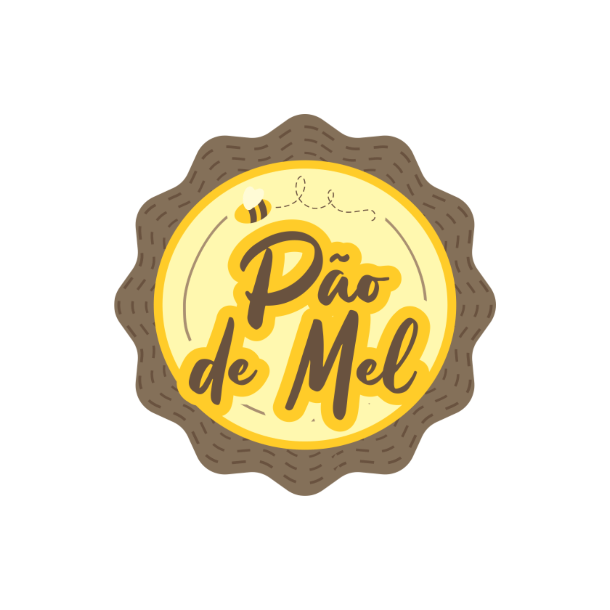 Comemoratio Adesivo 5 x 5 cm Pão de Mel