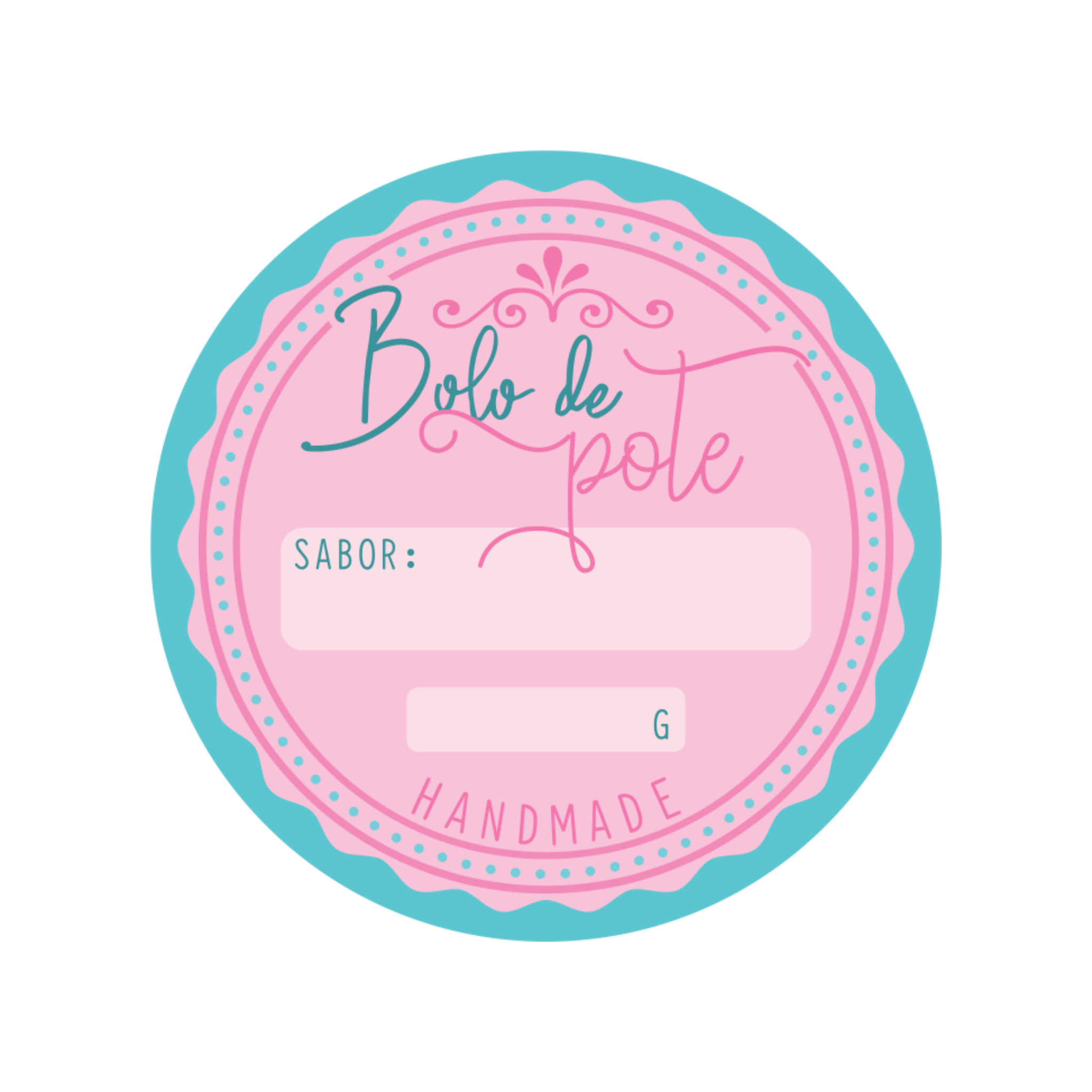 Comemoratio Adesivo 6,7 cm Bolo de Pote Sabor