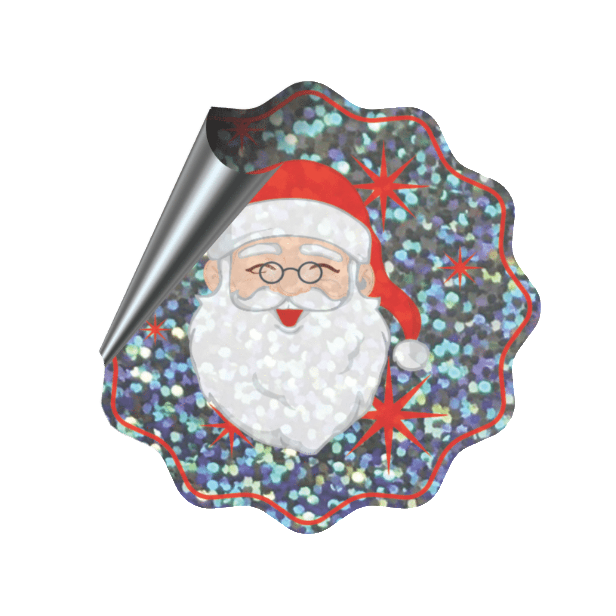 Comemoratio Adesivo de Latinha Rosto do Papai Noel