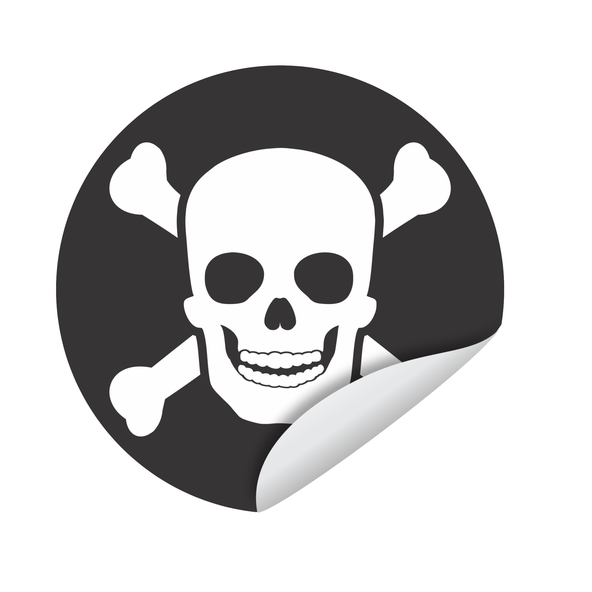 Comemoratio Adesivo Redondo Skull