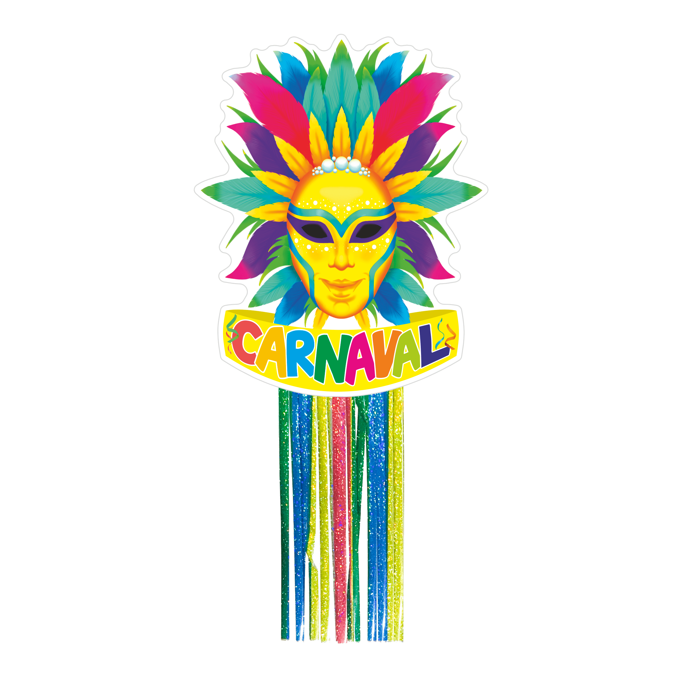 Comemoratio Aplique M Máscara de Carnaval com Fitas - M2 - 1 un.